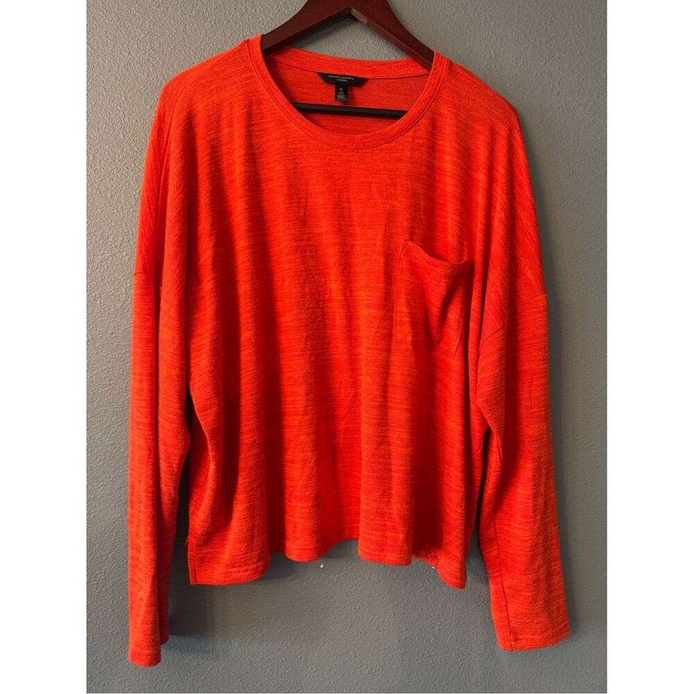 Banana Republic Orange LuxeSpun Soft Knit Top XL